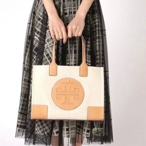 Tory Burch Ella Canvas Mini tote bag Shoulder bag Leather 45208